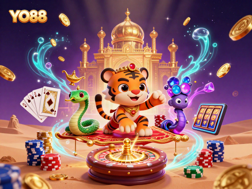 Experience thrilling moments with YO88 while spinning a colorful 3D roulette wheel and winning big!