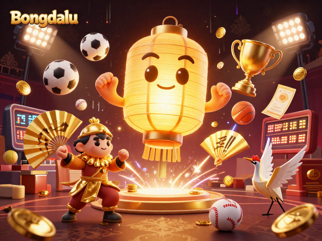 Bongdalu engages players in lively casino activities with a dynamic golden lantern spirit and sports elements.