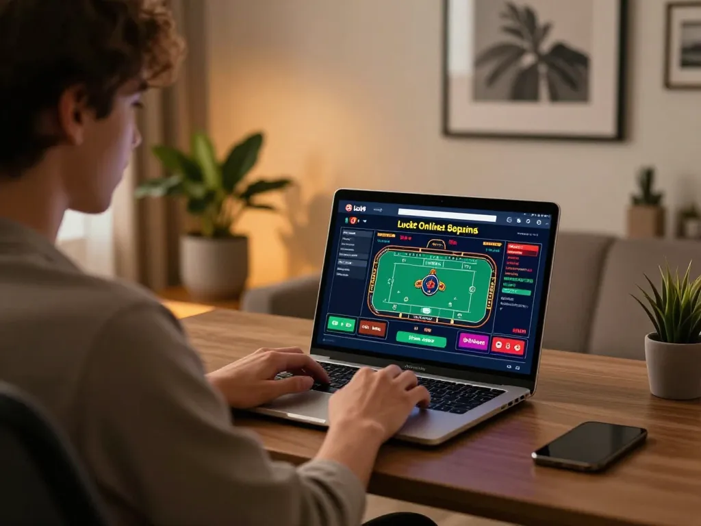 Engaging in strategic live gaming on luck8 from a comfortable home office setup.