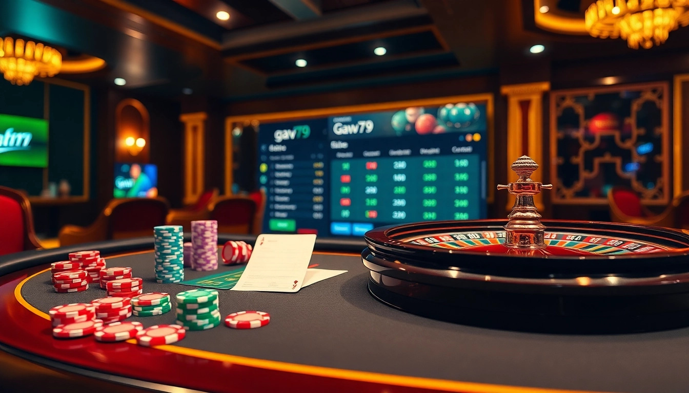 Engage in thrilling betting experiences at the website gavb79 with vibrant casino visuals and live action.