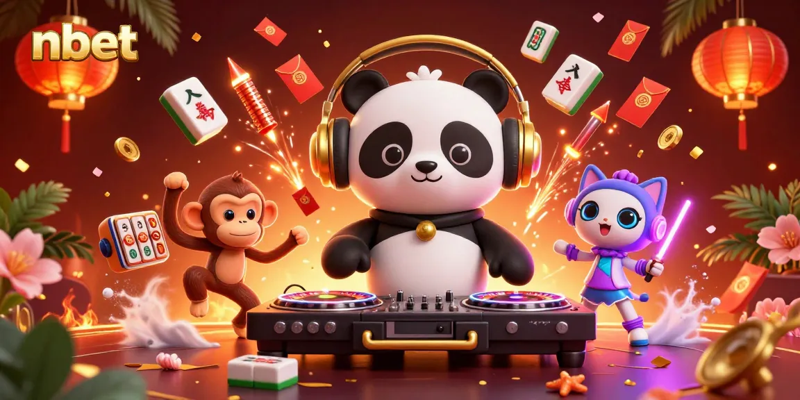 Engage with nbet casino, where a DJ panda spins roulette wheels while lively characters celebrate.
