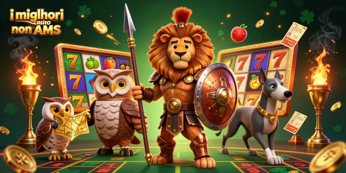 Gioca ai migliori casino non AAMS con il leone spartano, il gufo stratega e il levriero.