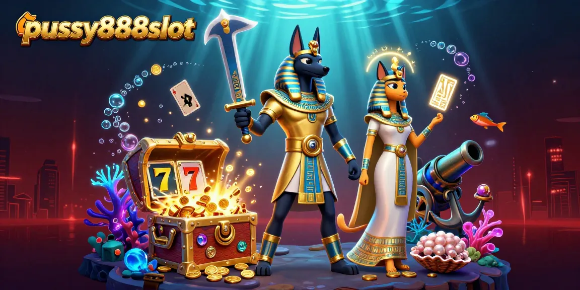 Spin the reels at pussy888slot with vibrant games, lucky symbols, and ancient Egyptian warriors in action.