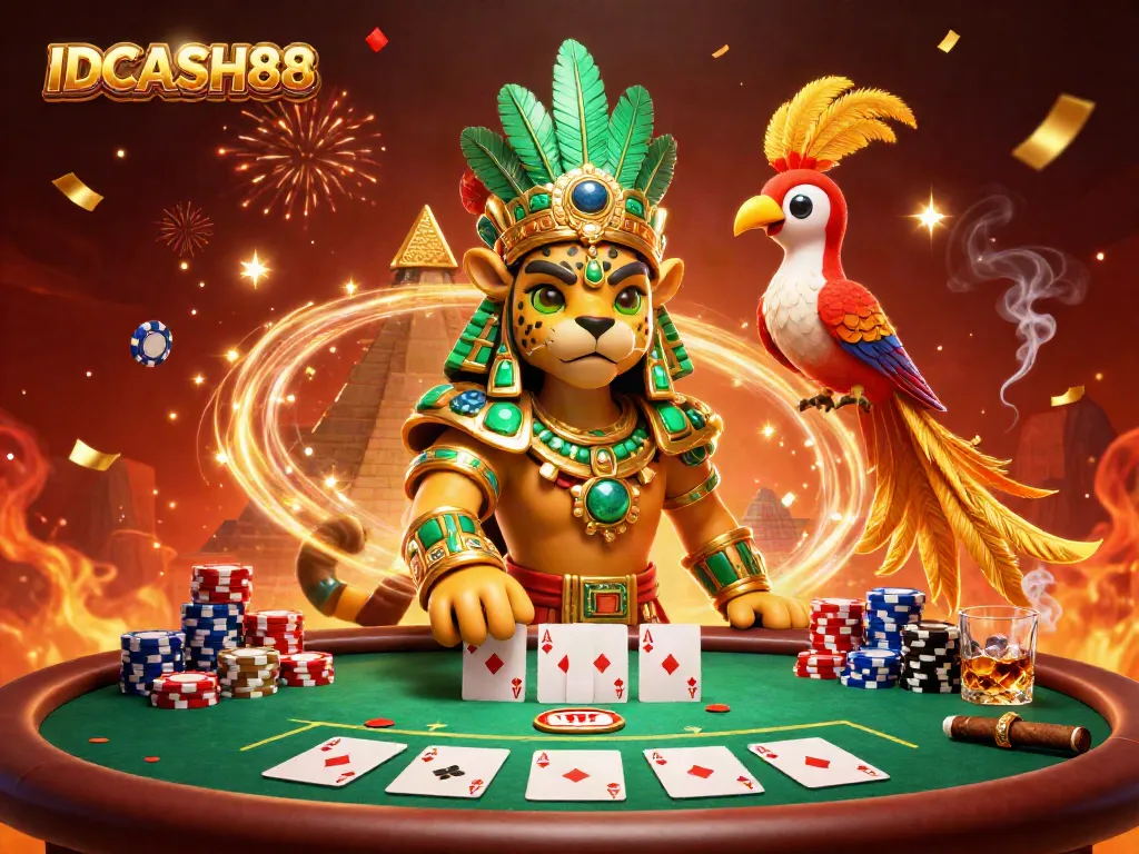 Engage with IDCASH88's vibrant casino scene showcasing strategic poker action.