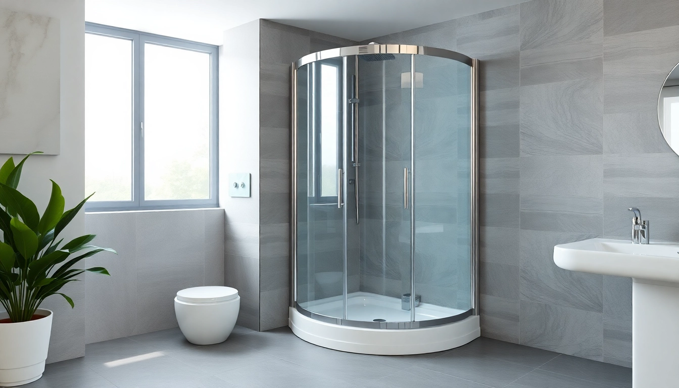 Ansicht einer duschkabine 80x80 eckeinstieg in einem modernen Badezimmer, stilvoll und einladend.