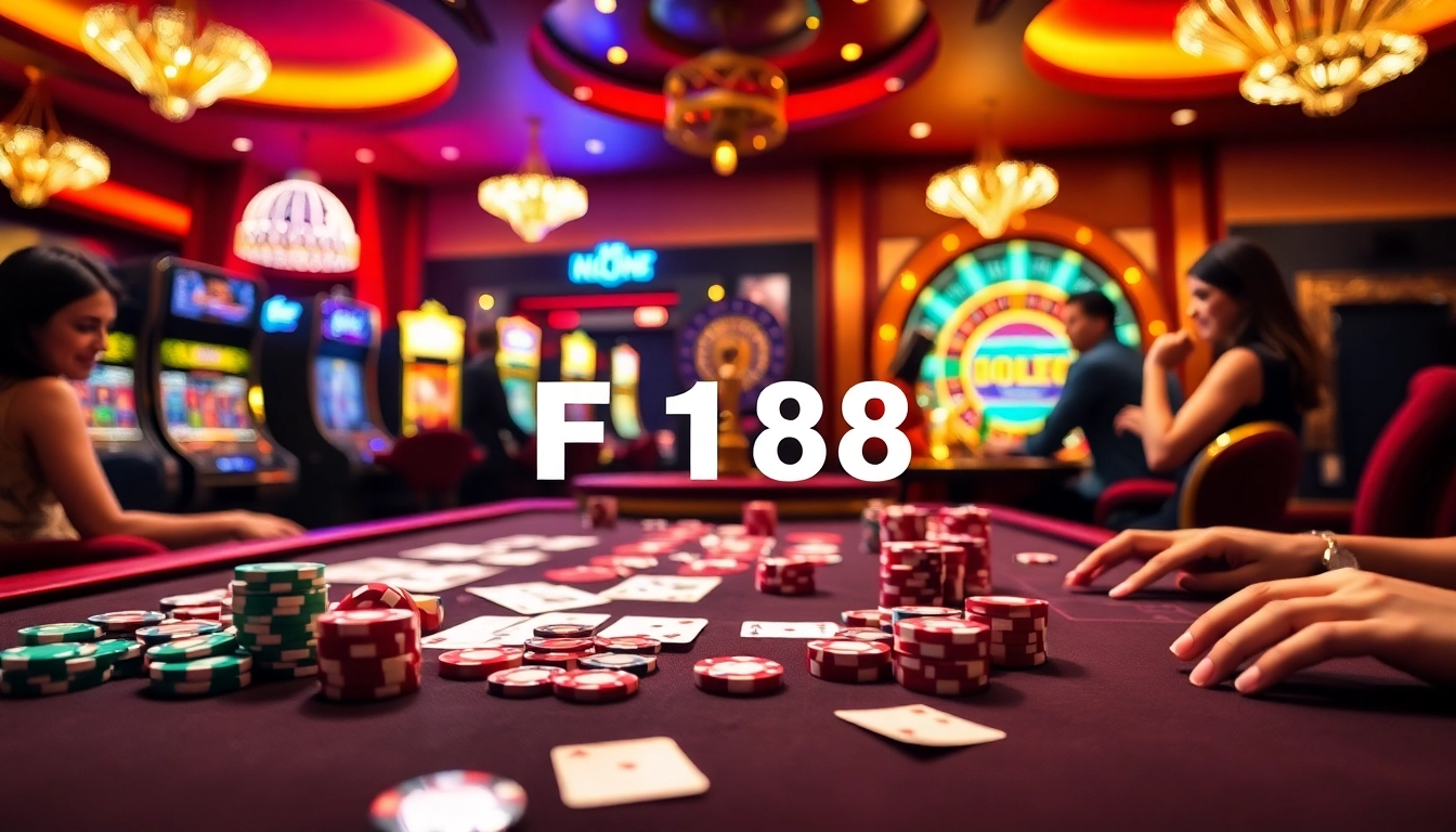 Players engaging in exciting gambling activities at the F168 Casino table.