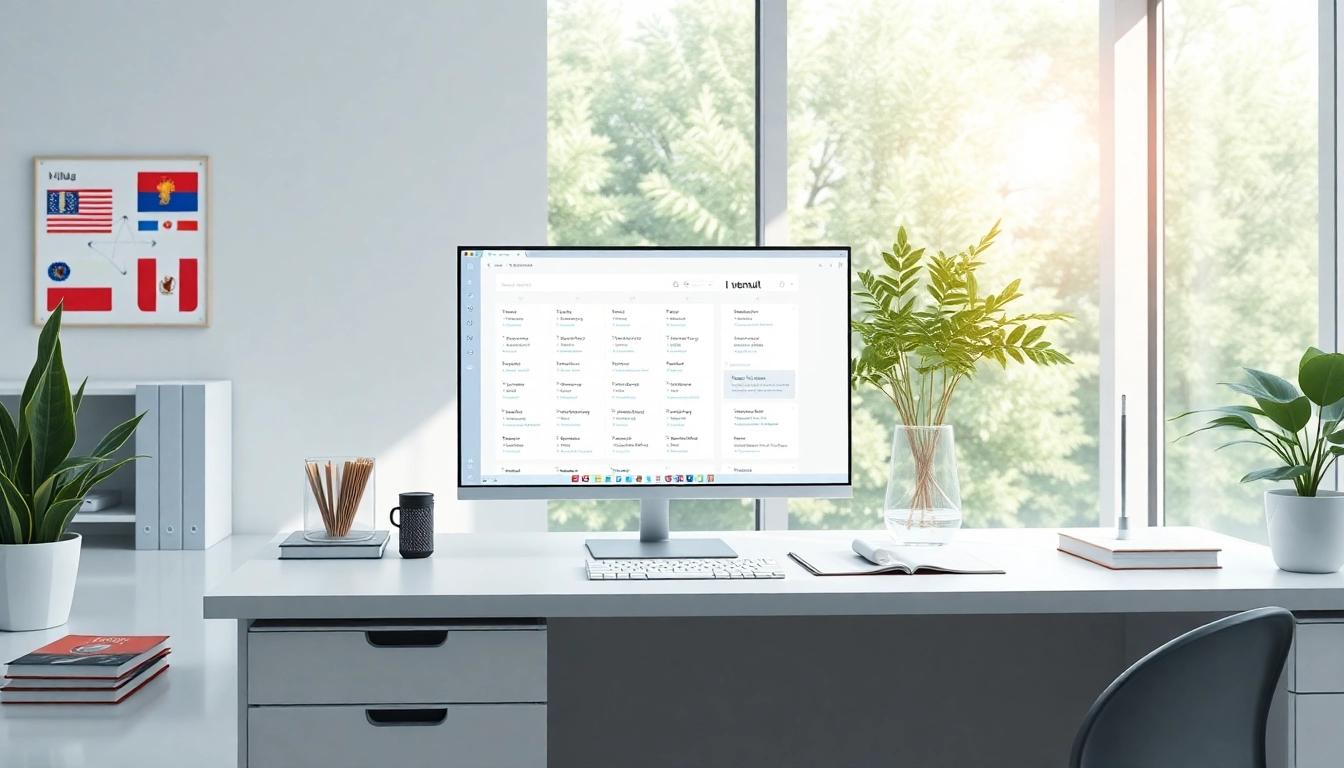 Showcasing a modern workspace with 有道翻译 on display, emphasizing language translation innovation.