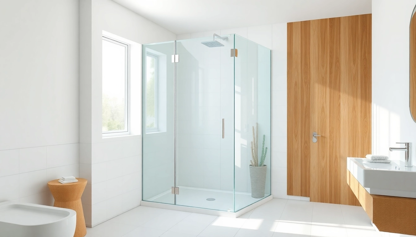 Enhance your bathroom with a corner shower screen frameless design showcasing sleek glass panels.