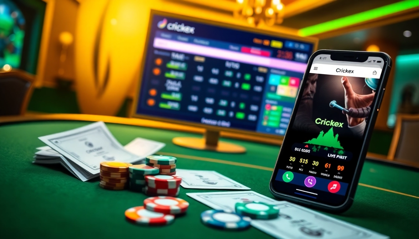 Crickex betting slip on an elegant table with vibrant colors and dynamic odds display.