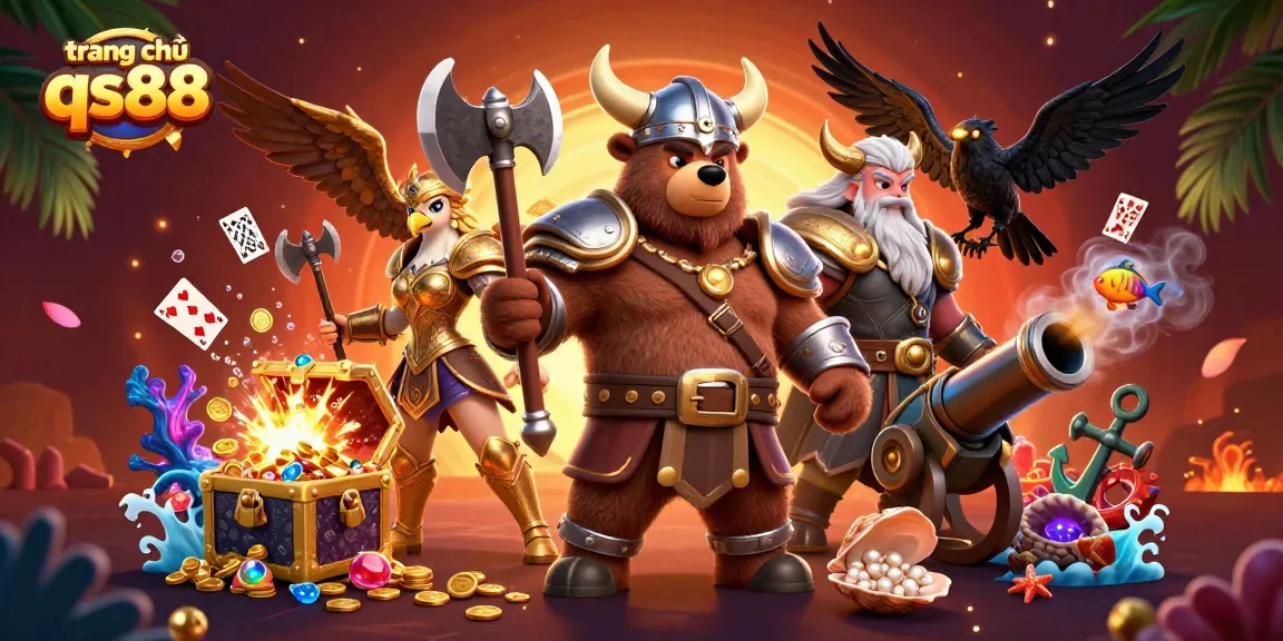 Engage with trang chủ qs88's vibrant casino experience through vivid 3D cartoon characters and immersive gaming elements.