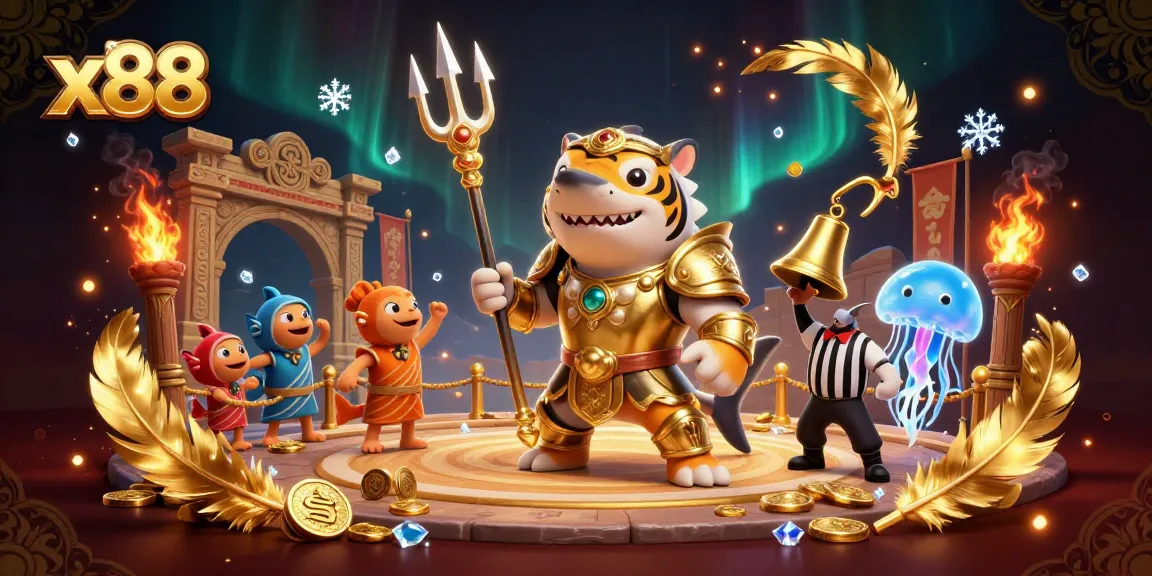 x88 offers thrilling underwater battles with a shark in gladiator armor, immersing players in a unique casino experience